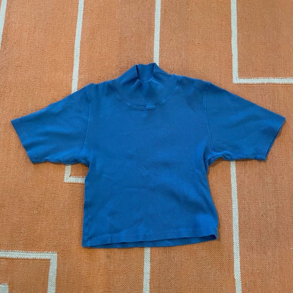Big Bud Press Half Sleeve Turtleneck Greek Blue
